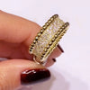 Wholesale Ring Copper Zircon Geometric Fashion Minimalist Female Ring