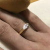 Wholesale Ring Copper Zircon Geometric Horse Eye Shape Unisex Light Luxury Style
