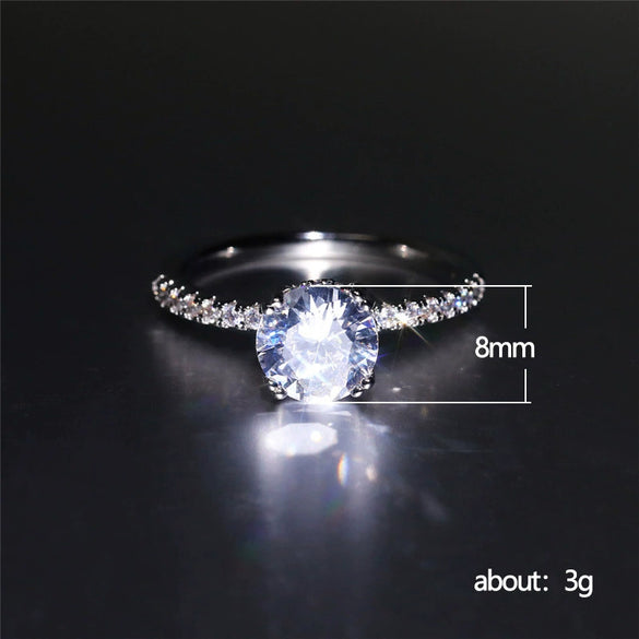 Wholesale Ring Copper Zircon Geometric Women's Jewelry