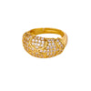 Wholesale Ring Copper Zircon Star Multilayer Cut Out 18K Goldplated For Women