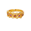Wholesale Ring Copper Zircon Star Multilayer Cut Out 18K Goldplated For Women