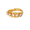 Wholesale Ring Copper Zircon Star Multilayer Cut Out 18K Goldplated For Women