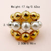 Wholesale Ring French Retro Style Natural Pearl Gold Beads Stainless Steel Electroplating