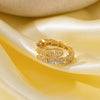 Wholesale Ring Gold Electroplated Copper Heart Flower Geometric For Girls