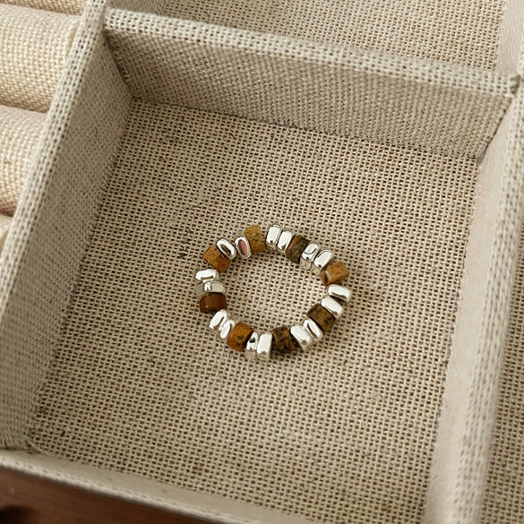 Wholesale Ring Imitation Pearl Geometric Style Handmade Electroplated For Unisex