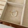 Wholesale Ring Imitation Pearl Geometric Style Handmade Electroplated For Unisex