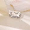 Wholesale Ring Imitation Pearl Stainless Steel Geometric 18K Gold Plated Set With Diamonds For Women