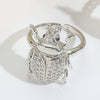 Wholesale Ring Insect Style Geometric Copper Electroplating Microinlaid Zircon Ladybug Design Women's