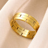 Wholesale Ring Jewelry Stainless Steel Geometric Hollow Rectangular Electroplated Light Luxury Unisex