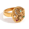 Wholesale Ring Jewelry Stainless Steel 18K Gold Plated Geometric Heart Microembedded Creative Ring For Women