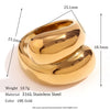 Wholesale Ring Jewelry Stainless Steel 18K Gold Plated Geometric Heart Microembedded Creative Ring For Women