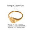 Wholesale Ring Jewelry Titanium Steel Electroplated Geometric 12 Constellation Pattern Light Luxury Style Unisex