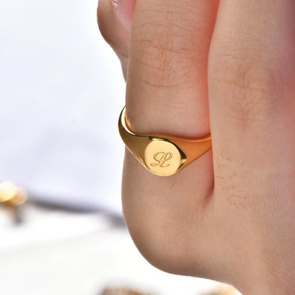 Wholesale Ring Jewelry Titanium Steel Electroplated Geometric 12 Constellation Pattern Light Luxury Style Unisex