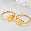 Wholesale Ring Jewelry Titanium Steel Electroplated Geometric 12 Constellation Pattern Light Luxury Style Unisex