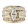 Wholesale Ring Metal Geometric Electroplating Inlaid Zircon Women's Engagement Jewelry