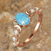 Wholesale Ring Retro Oval Copper Geometric Style Inlaid Zircon For Women