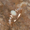 Wholesale Ring Retro Oval Copper Geometric Style Inlaid Zircon For Women