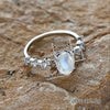 Wholesale Ring Retro Oval Copper Geometric Style Inlaid Zircon For Women