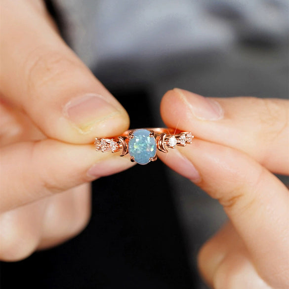 Wholesale Ring Retro Oval Copper Zirconia Geometric Design Women's Minimalist