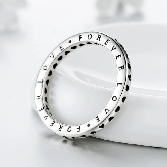 Wholesale Ring S925 Silver Hollow Heart Retro Distressed Design For Women