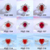Wholesale Ring S925 Silver Retro Vintage Style Heart Shape High Carbon Diamond Ice Flower Cut Women's