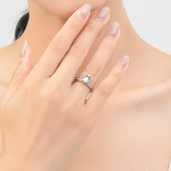 Wholesale Ring S925 Sterling Silver Crown Style Microinlay Women