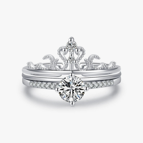 Wholesale Ring S925 Sterling Silver Crown Style Microinlay Women