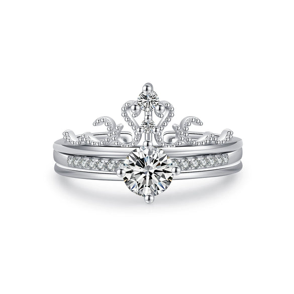 Wholesale Ring S925 Sterling Silver Crown Style Microinlay Women