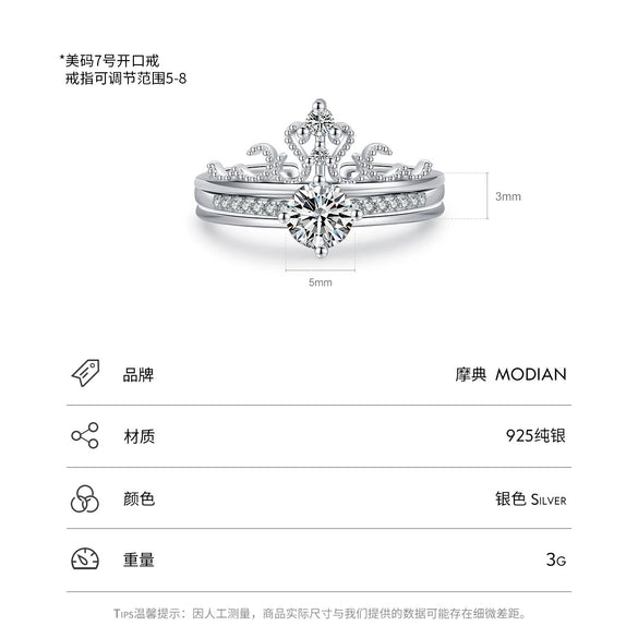 Wholesale Ring S925 Sterling Silver Crown Style Microinlay Women
