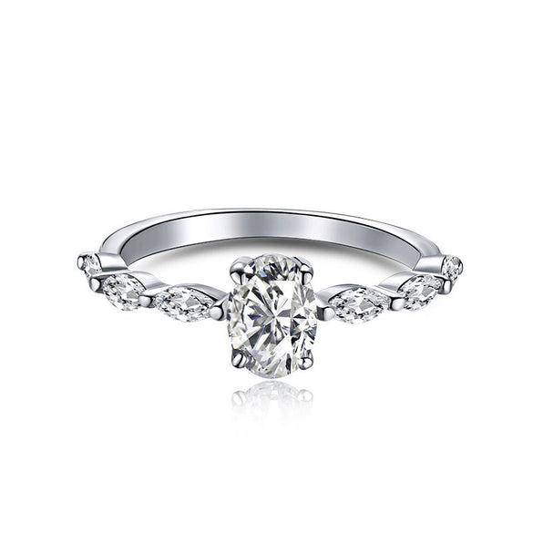 Wholesale Ring S925 Sterling Silver Geometric British Retro Light Luxury Electroplated