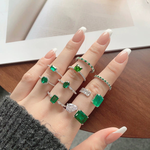 Wholesale Ring S925 Sterling Silver Geometric British Retro Light Luxury Electroplated