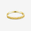 Wholesale Ring S925 Sterling Silver Geometric Design Zircon Electroplated Platinum 18K Gold