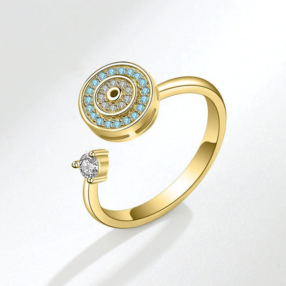 Wholesale Ring S925 Sterling Silver Geometric Electroplating Creative Opening Adjustable Ring For Men And Women