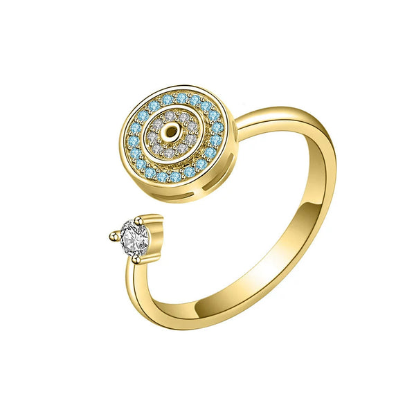 Wholesale Ring S925 Sterling Silver Geometric Electroplating Creative Opening Adjustable Ring For Men And Women