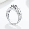 Wholesale Ring S925 Sterling Silver Geometric Electroplating Men's