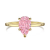 Wholesale Ring S925 Sterling Silver Geometric Pear Shaped Zircon Inlaid Electroplated For Women