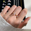 Wholesale Ring S925 Sterling Silver Geometric Pear Shaped Zircon Inlaid Electroplated For Women