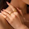 Wholesale Ring S925 Sterling Silver Geometric Style Electroplated
