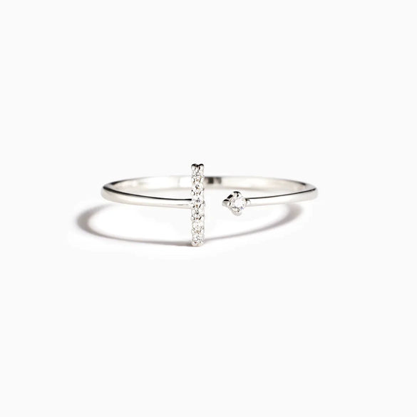Wholesale Ring S925 Sterling Silver Geometric Tshaped Electroplated For Women