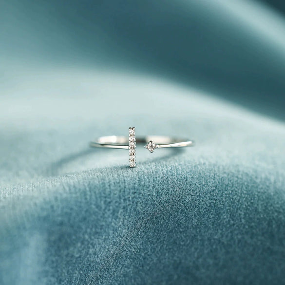 Wholesale Ring S925 Sterling Silver Geometric Tshaped Electroplated For Women
