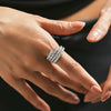 Wholesale Ring S925 Sterling Silver Geometric Wave Style