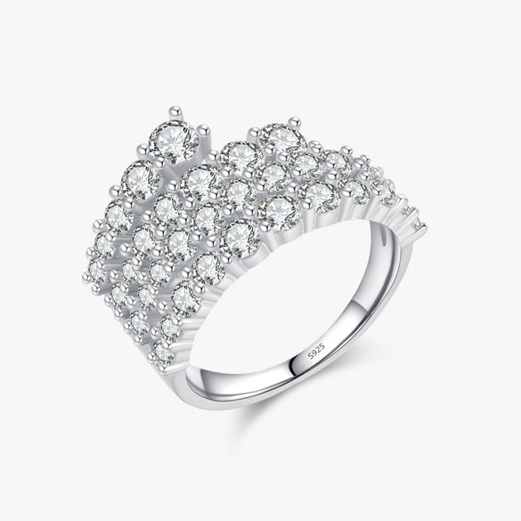 Wholesale Ring S925 Sterling Silver Geometric Wave Style