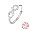Wholesale Ring S925 Sterling Silver Heart Shaped Infinite Love Fashionable Electroplated