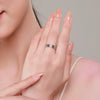 Wholesale Ring S925 Sterling Silver Hollow Heart Electroplated Light Luxury Style