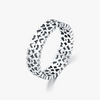 Wholesale Ring S925 Sterling Silver Hollow Heart Electroplated Light Luxury Style