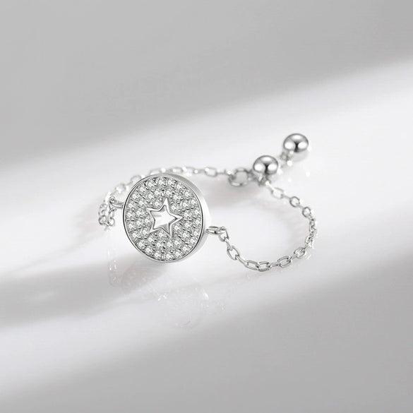 Wholesale Ring S925 Sterling Silver Hollow Star Fashion Creative Design For Women