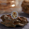 Wholesale Ring S925 Sterling Silver 18K Gold Crystal Geometric Light Luxury Style With Gems