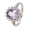 Wholesale Ring S925 Sterling Silver 18K Gold Crystal Geometric Light Luxury Style With Gems