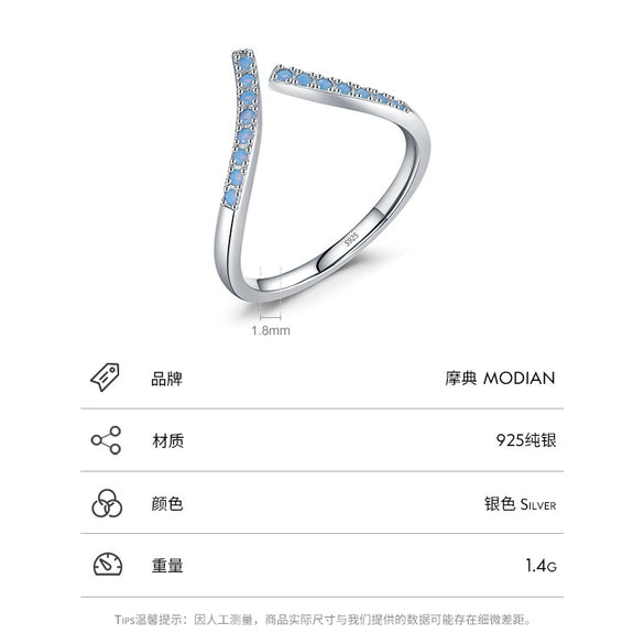 Wholesale Ring S925 Sterling Silver Microinlaid Zircon Geometric Open Design For Women