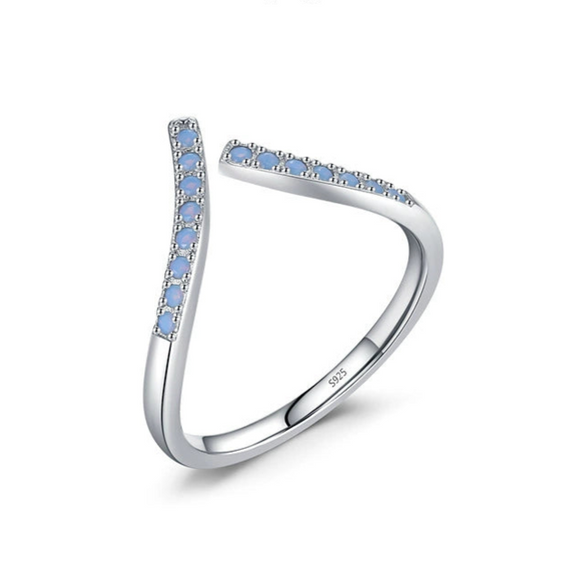 Wholesale Ring S925 Sterling Silver Microinlaid Zircon Geometric Open Design For Women